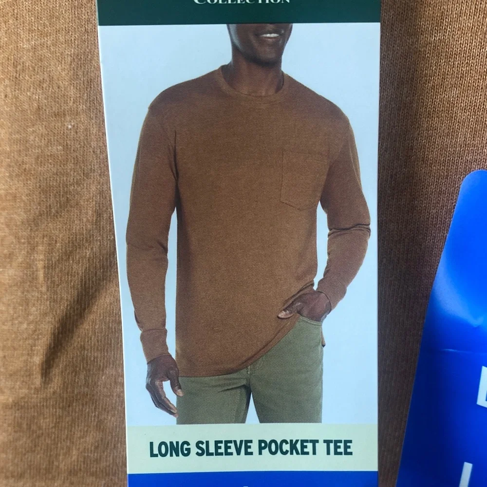 Woolrich Long Sleeve Pocket Tee Mens Large Brown Casual Everyday‎ Top - Picture 4 of 9